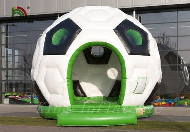 Multicolored Football Blow Up Bouncy House Durable 0.55mm PVC Tarpaulin Material