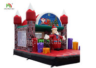 Het vrolijke Kasteel van de Kerstmis Opblaasbare Kerstman Bouncy voor Kerstmisdecoratie 20ft